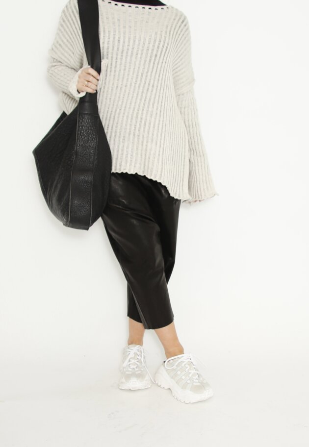 Sort Aarhus - Knit blouse in cotton