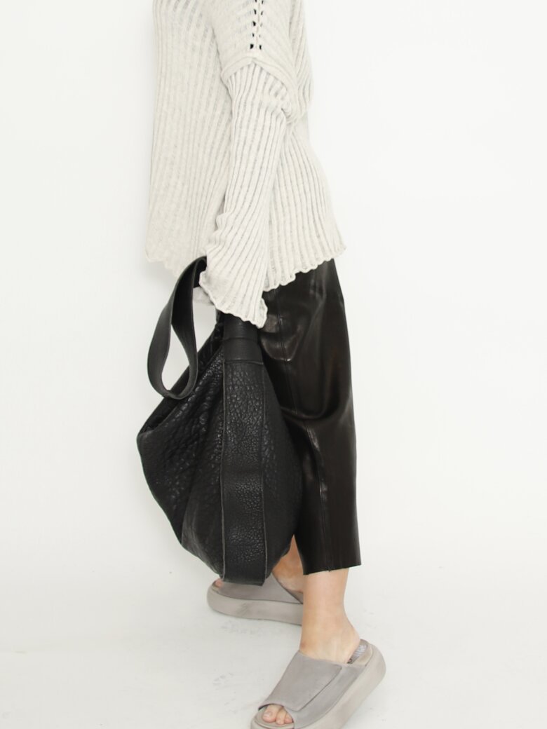 Sort Aarhus - Knit blouse in cotton