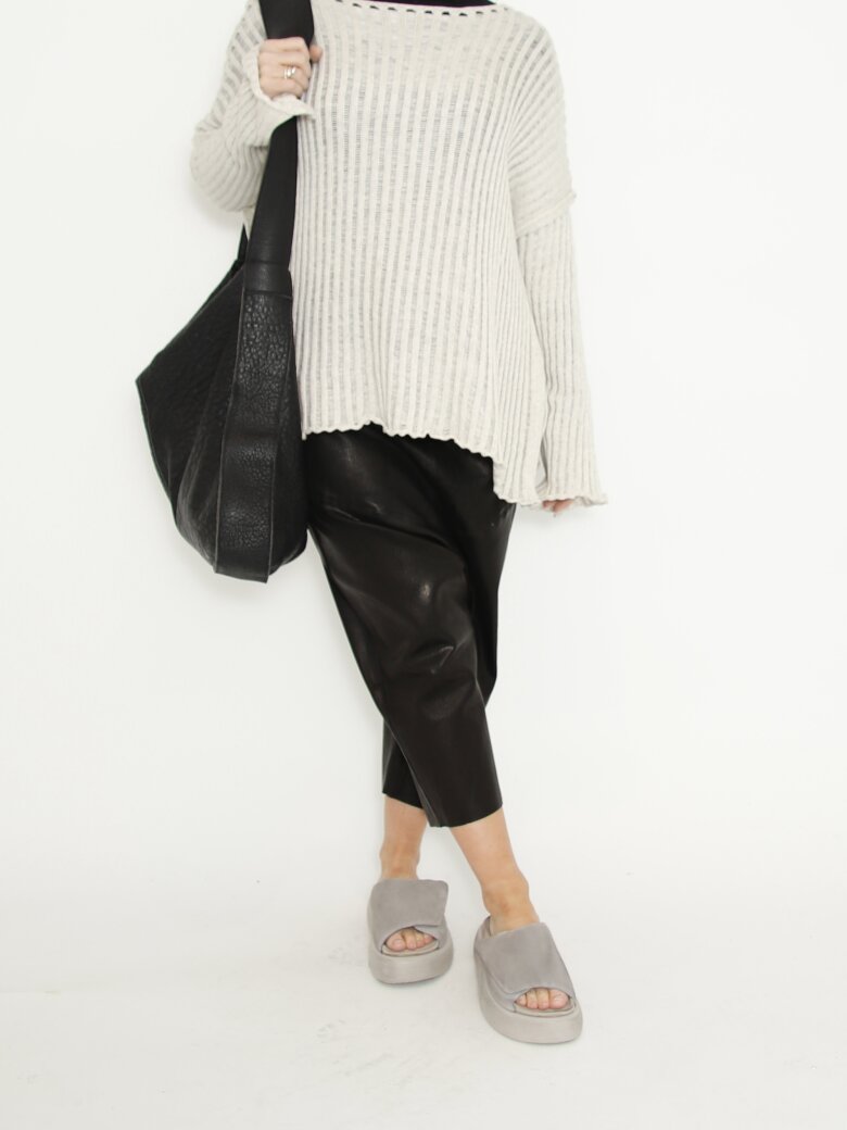 Sort Aarhus - Knit blouse in cotton