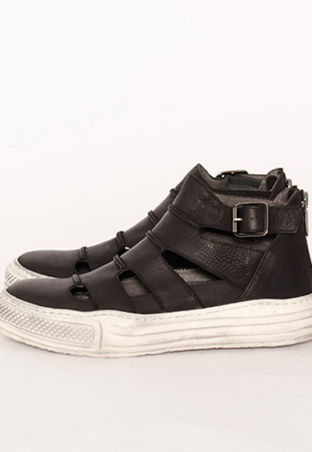 Open sneakers with rubber sole