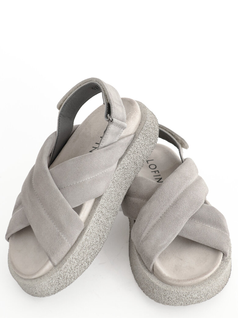 Lofina - Sandal in suede with velcro closure