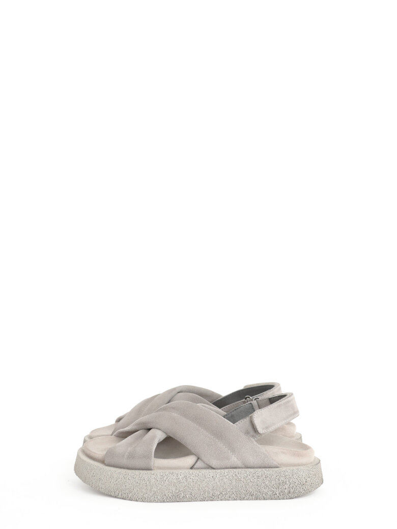 Lofina - Sandal in suede with velcro closure