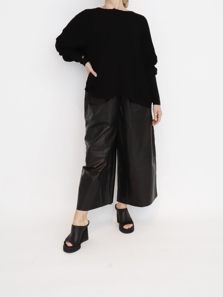 Sort Aarhus - Thin leather pants