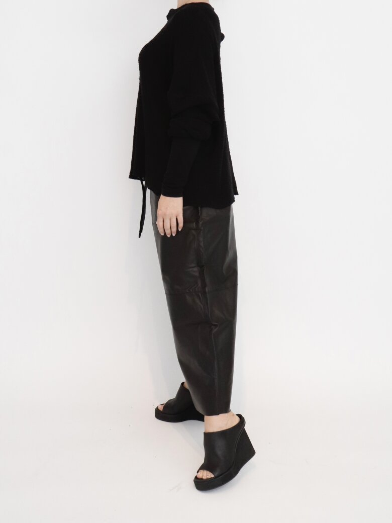 Sort Aarhus - Thin leather pants