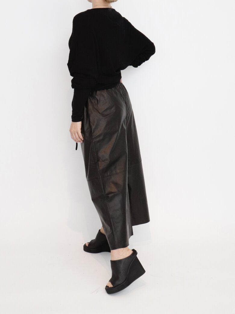 Sort Aarhus - Thin leather pants