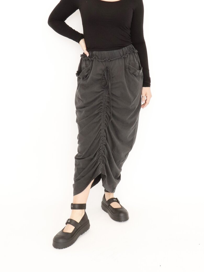 Sort Aarhus - Skirt with pockets and elastic waist band