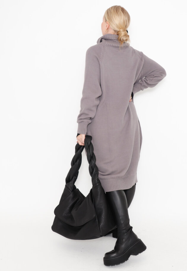 Sort Aarhus - Turtle neck dress in cotton