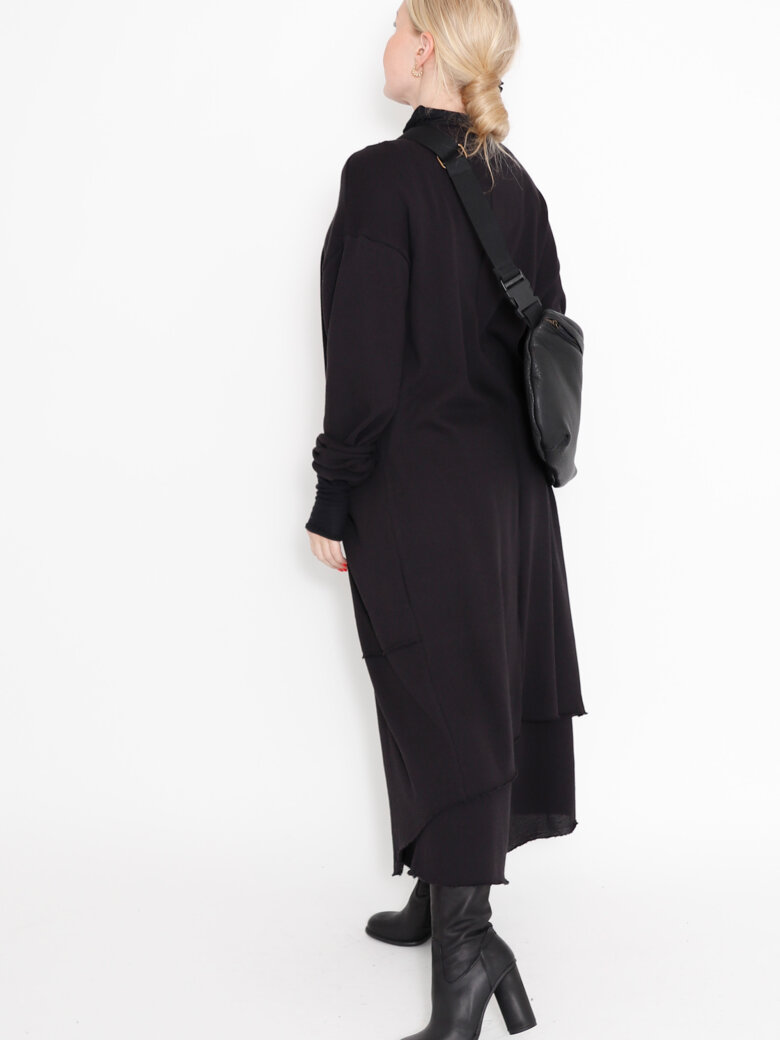 Sort Aarhus - Long cardigan in organic cotton