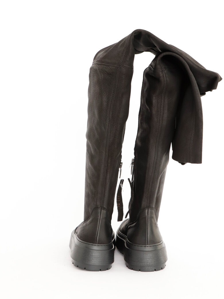 Sort Aarhus - Over-knee boots with a zipper