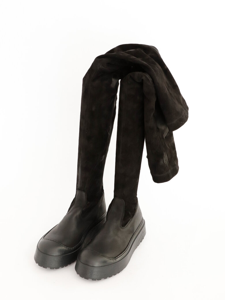 Sort Aarhus - Over-knee boots in soft suede