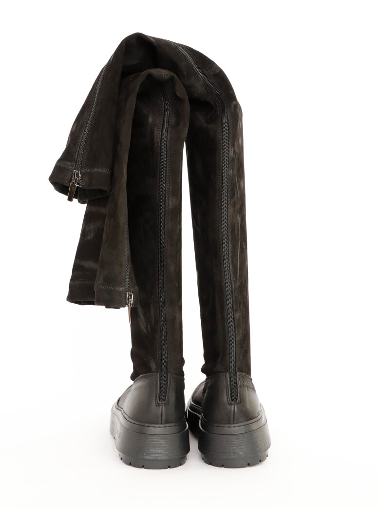 Sort Aarhus - Over-knee boots in soft suede