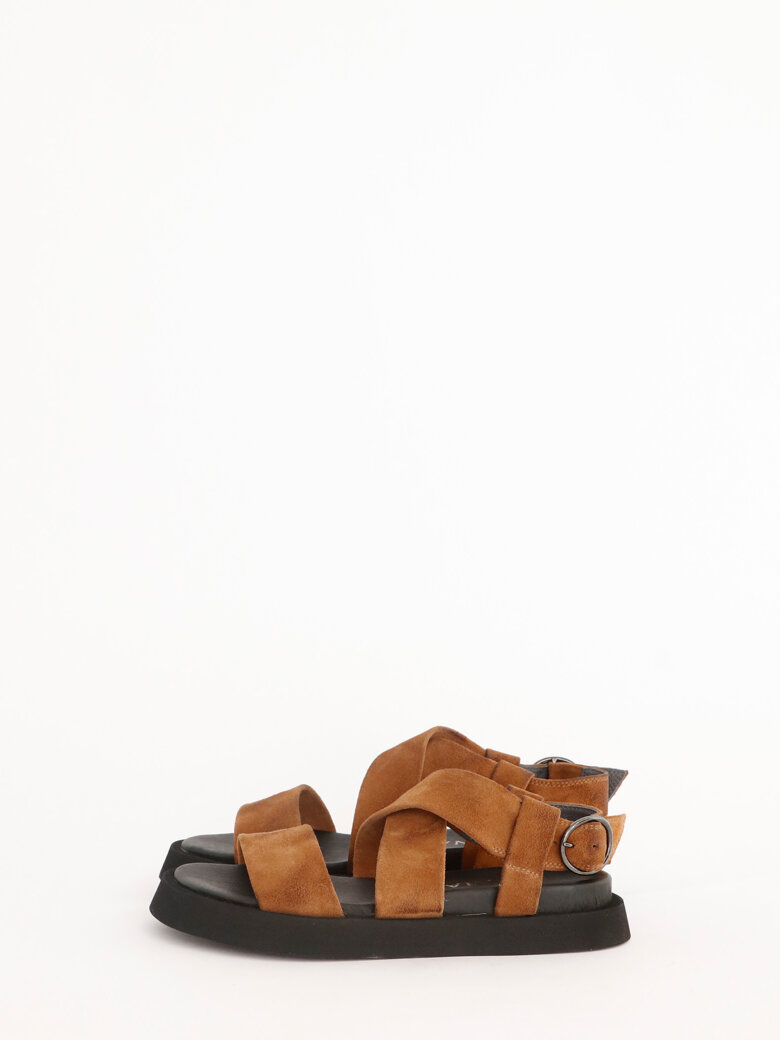 Lofina - Sandal in suede with buckle