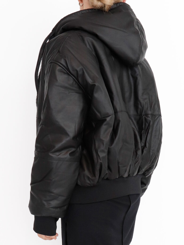 Sort Aarhus - Bomber leather jacket