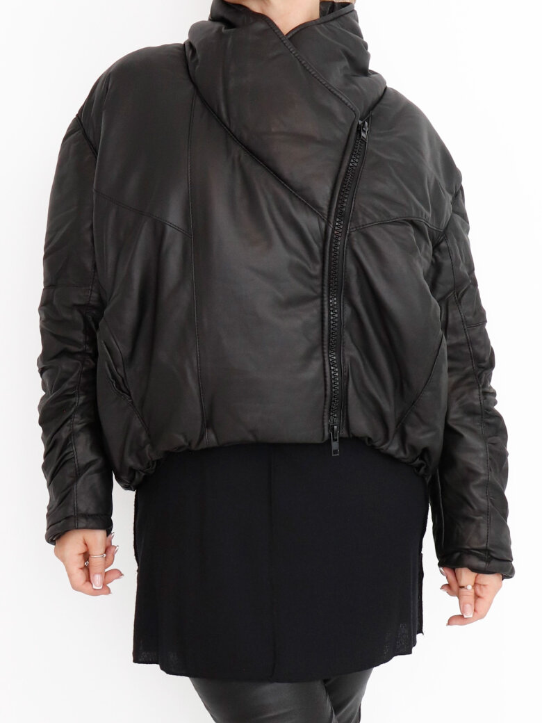 Sort Aarhus - Bomber leather jacket