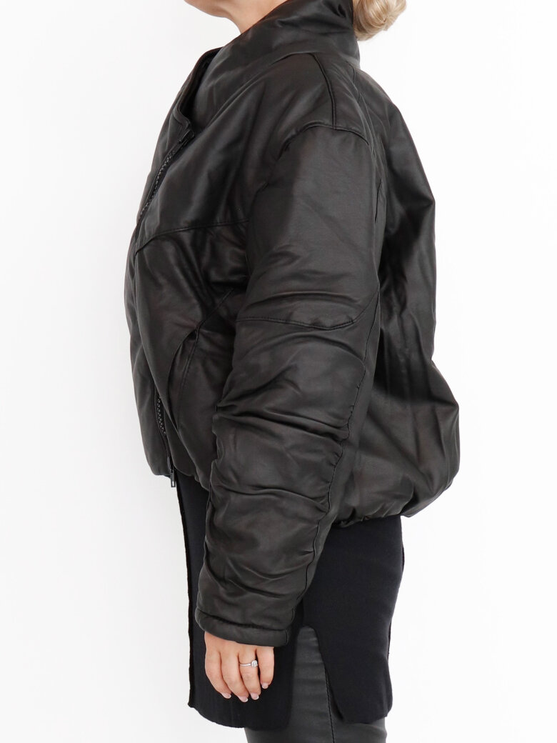 Sort Aarhus - Bomber leather jacket