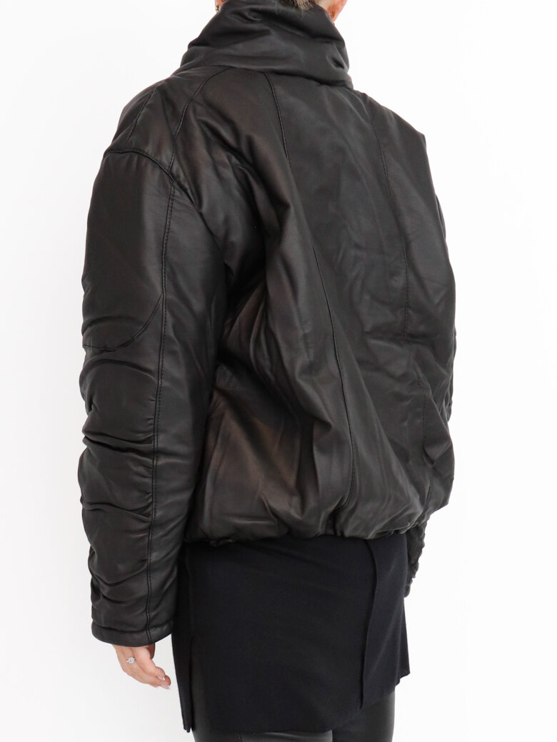 Sort Aarhus - Bomber leather jacket