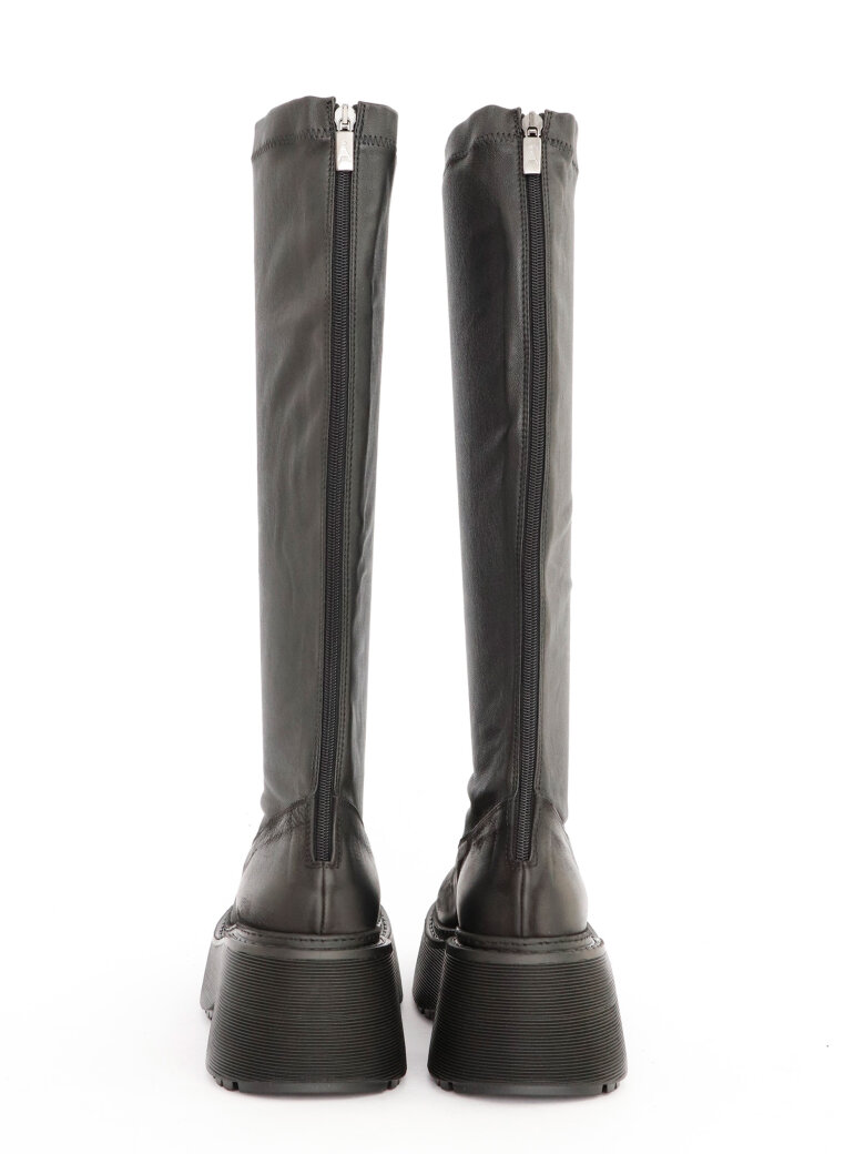 Sort Aarhus - Long boot with stretch shaft and zipper