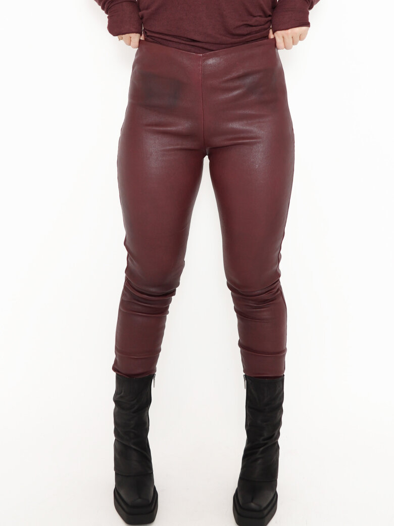 Sort Aarhus - Tight fit leather leggings