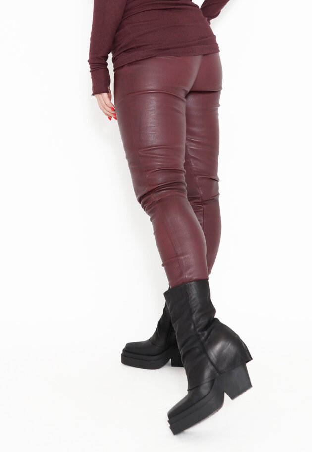 Sort Aarhus - Tight fit leather leggings