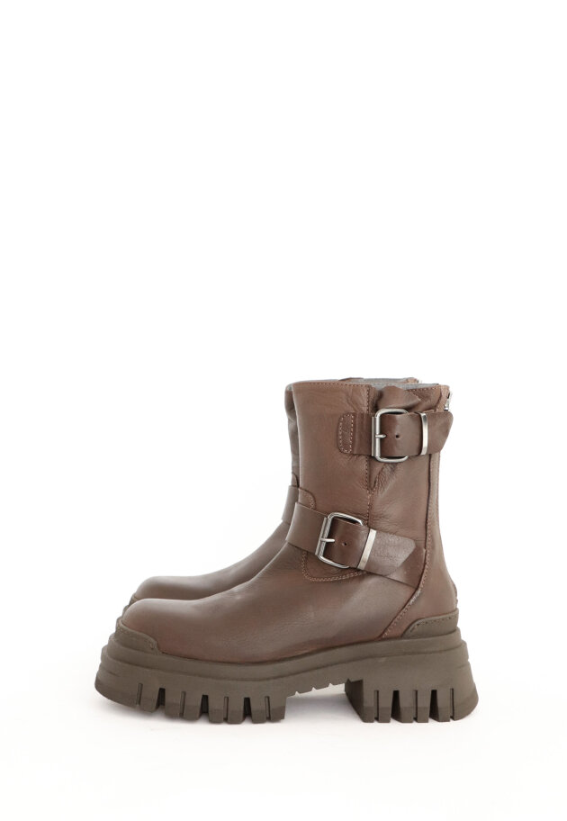 Lofina - Brown biker boots