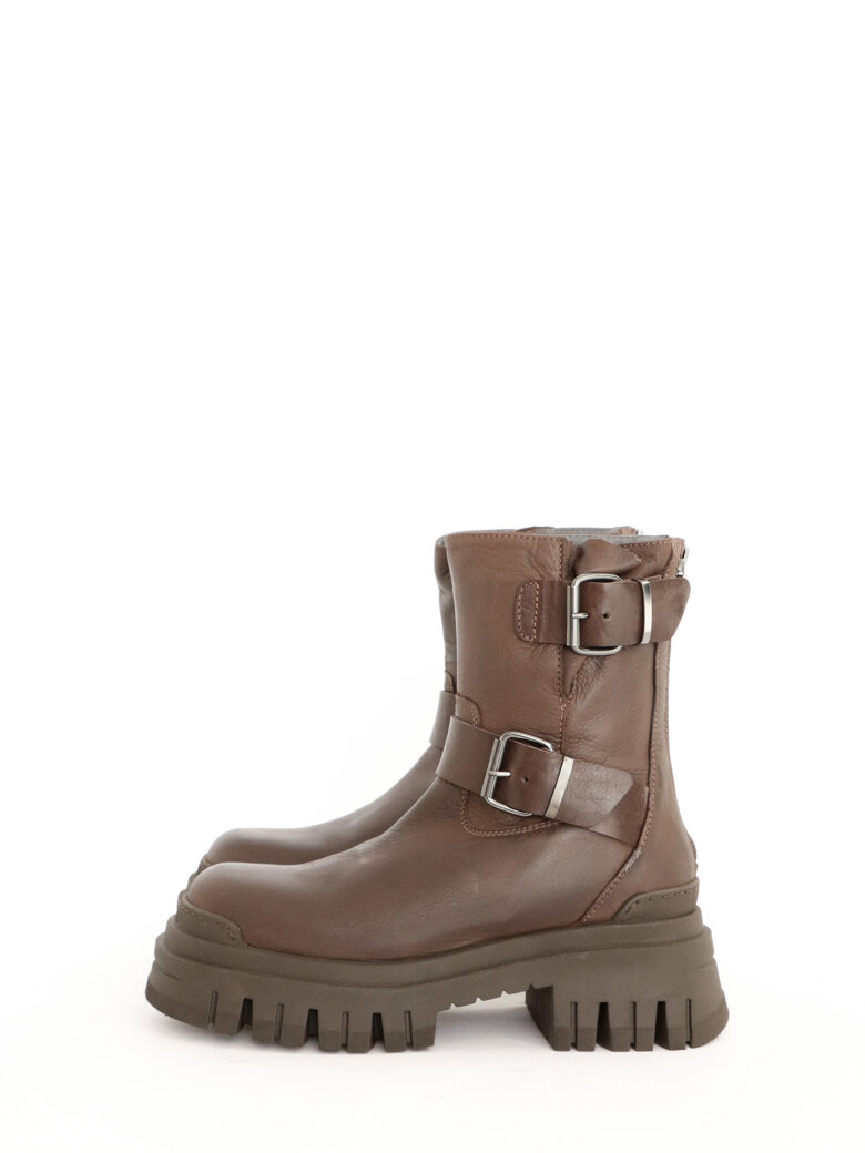 Lofina - Brown biker boots