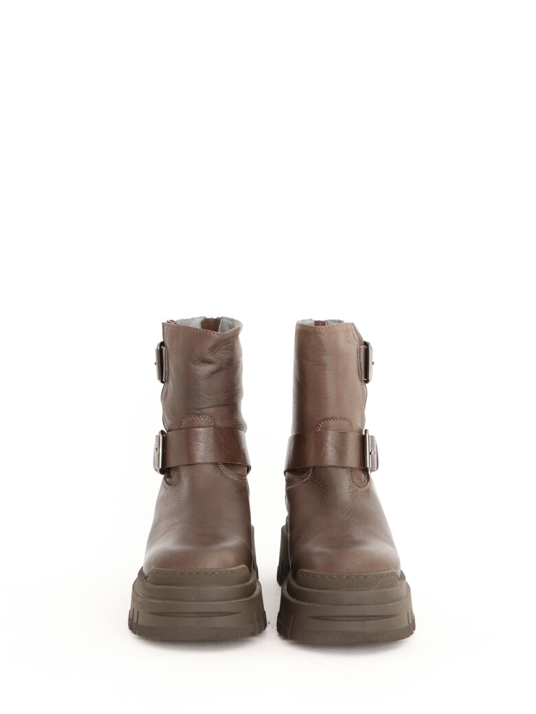 Lofina - Brown biker boots