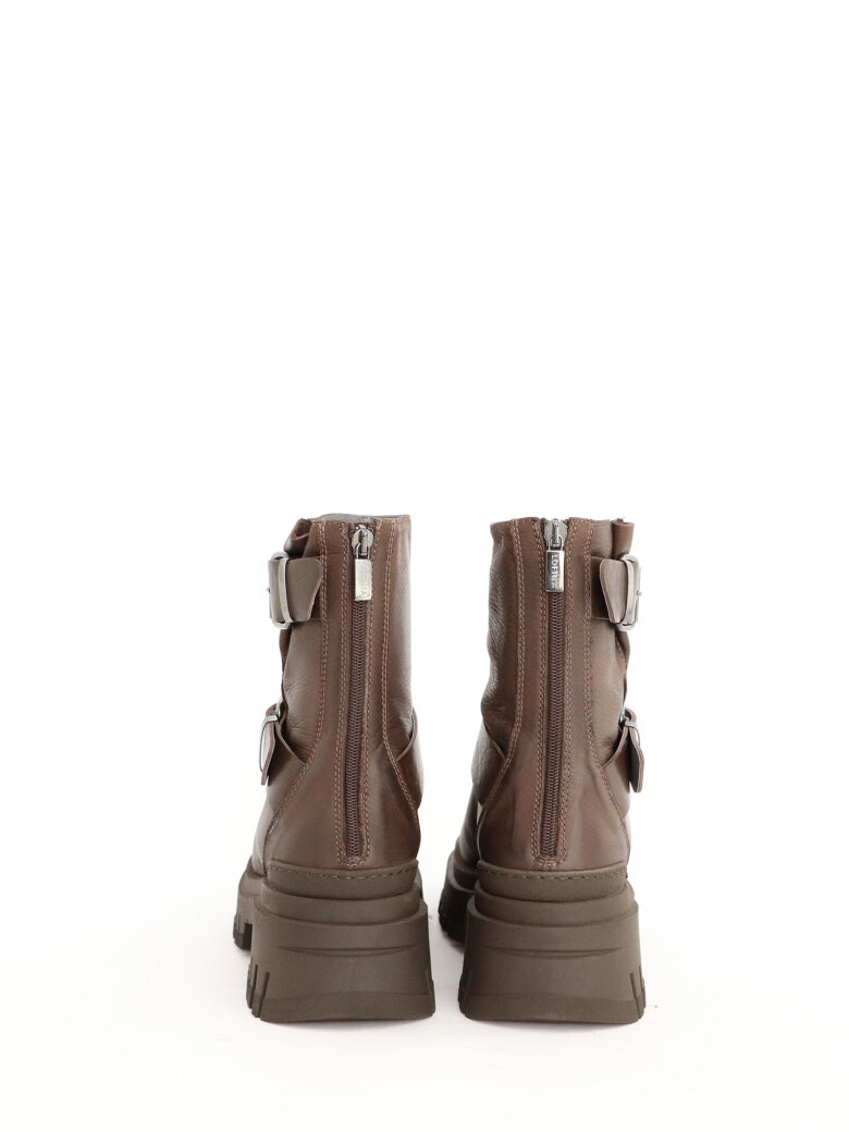 Lofina - Brown biker boots