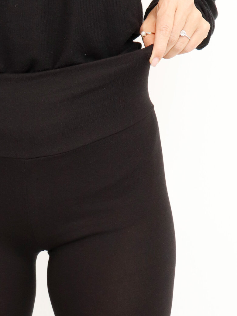 Sort Aarhus - Leggings with wide elastic waistband