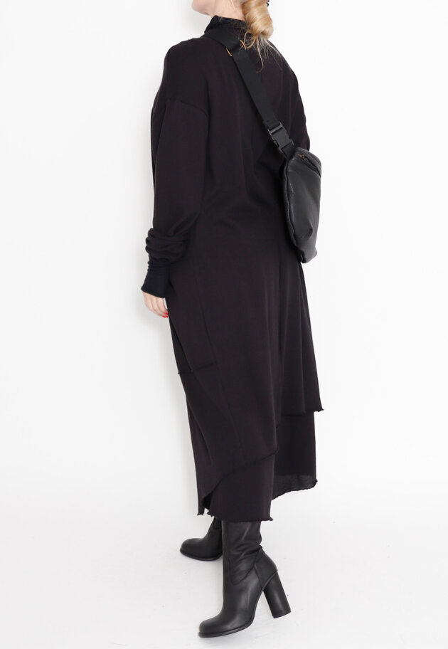 Sort Aarhus - Long cardigan in organic cotton