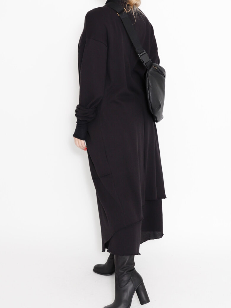 Sort Aarhus - Long cardigan in organic cotton