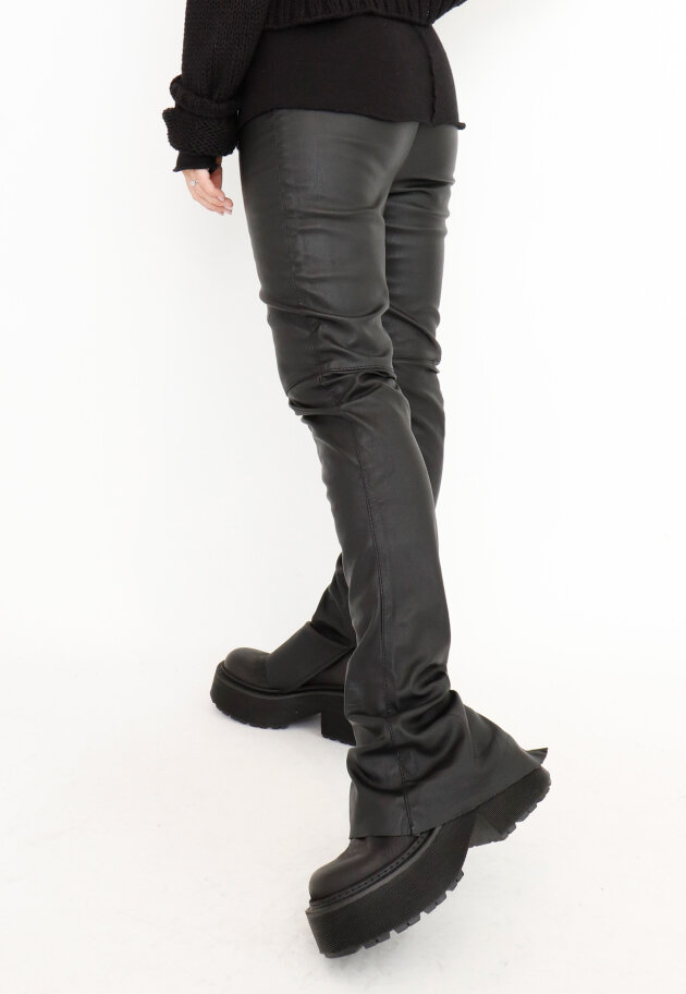 Sort Aarhus - Tight fit leather leggings 