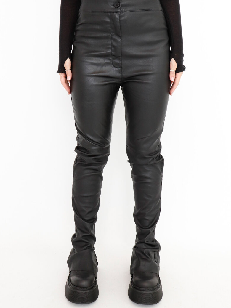 Sort Aarhus - Tight fit leather leggings 