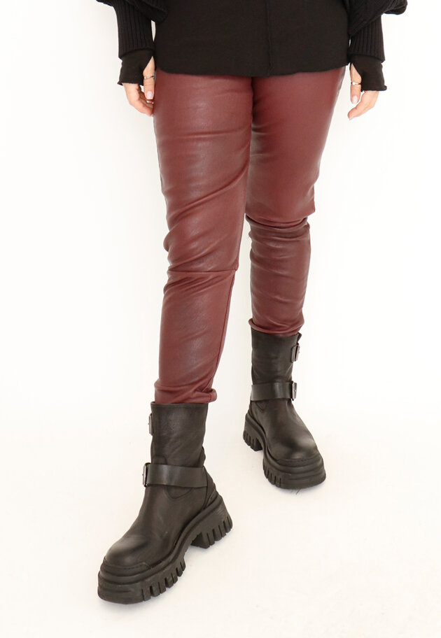 Sort Aarhus - Tight fit leather leggings