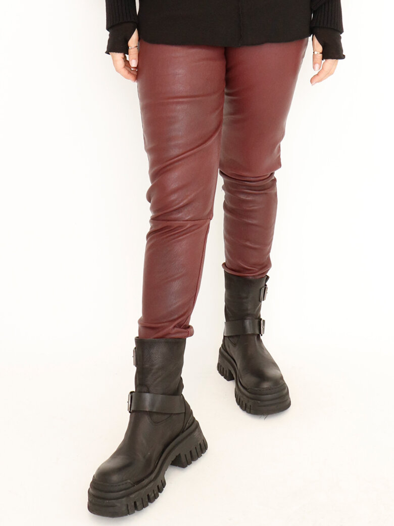 Sort Aarhus - Tight fit leather leggings