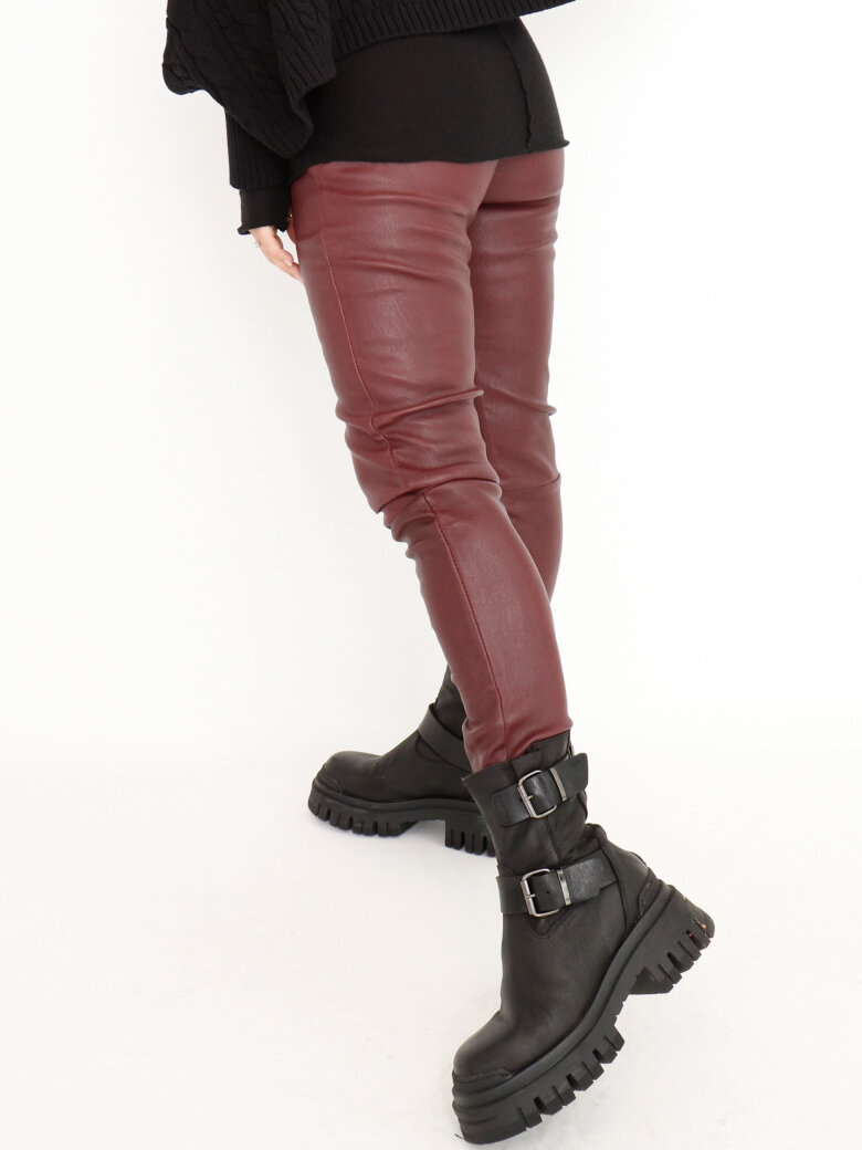 Sort Aarhus - Tight fit leather leggings