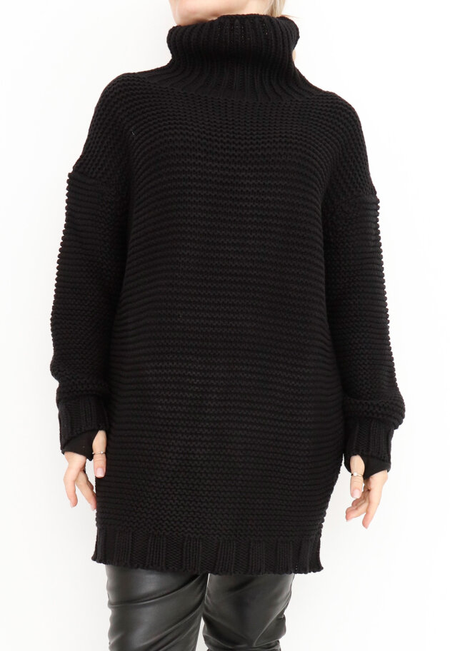 Sort Aarhus - Knit sweater in cotton