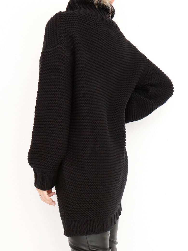 Sort Aarhus - Knit sweater in cotton