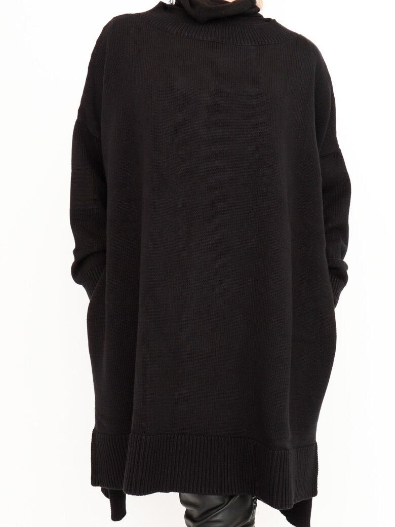 Sort Aarhus - Oversize knit in cotton