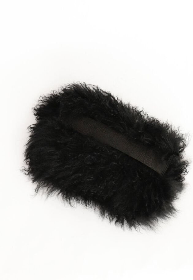 Sort Aarhus - Clutch in Tiberian fur and lamb leather