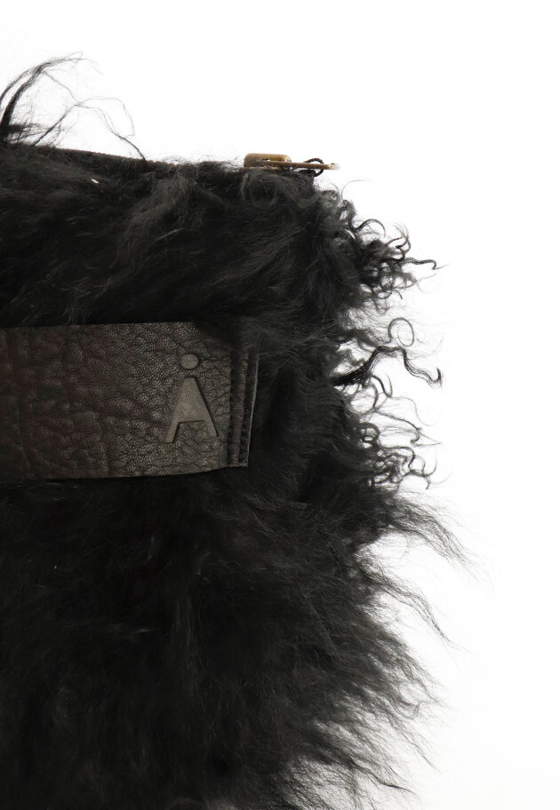 Sort Aarhus - Clutch in Tiberian fur and lamb leather