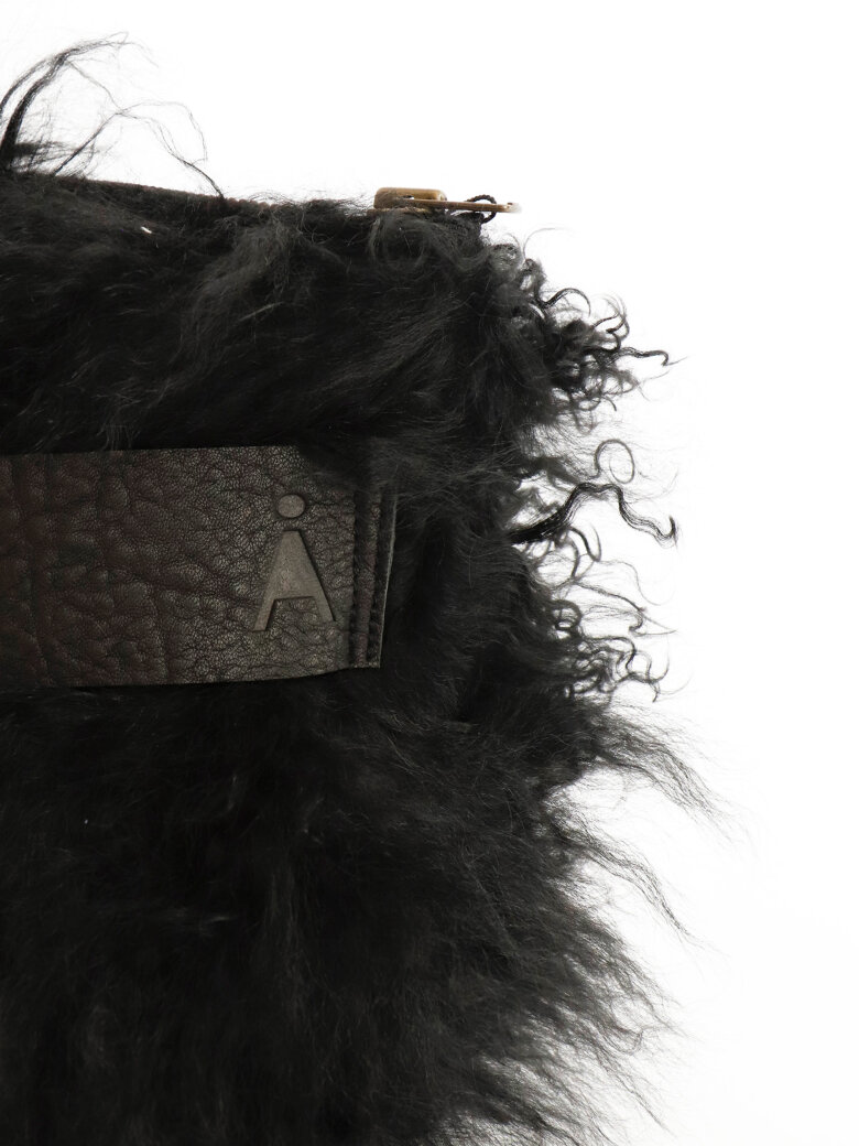 Sort Aarhus - Clutch in Tiberian fur and lamb leather