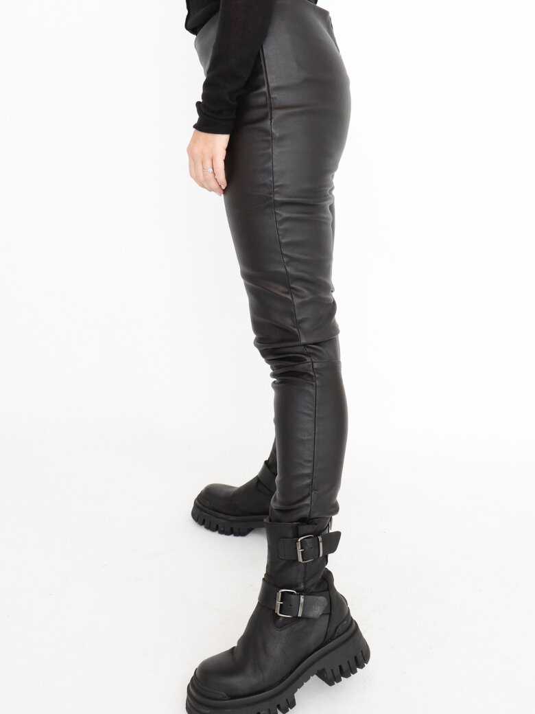 Sort Aarhus - Tight fit leather leggings