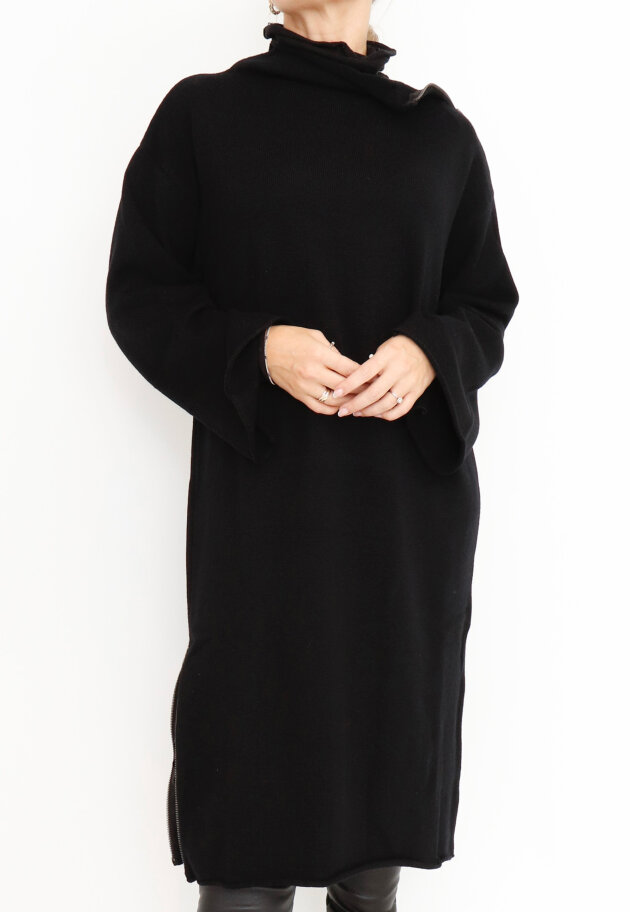 Sort Aarhus - Knit dress with zipper