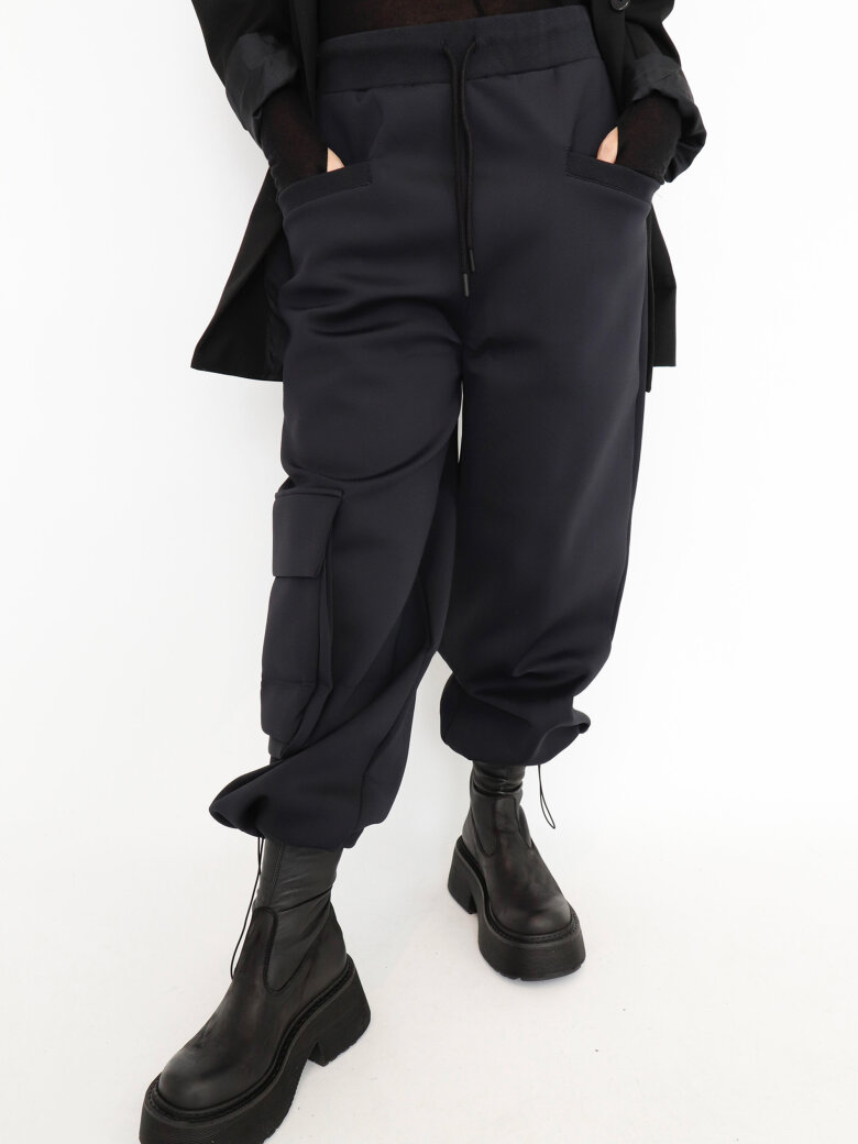 Sort Aarhus - Pants in neoprene with pockets and elastic