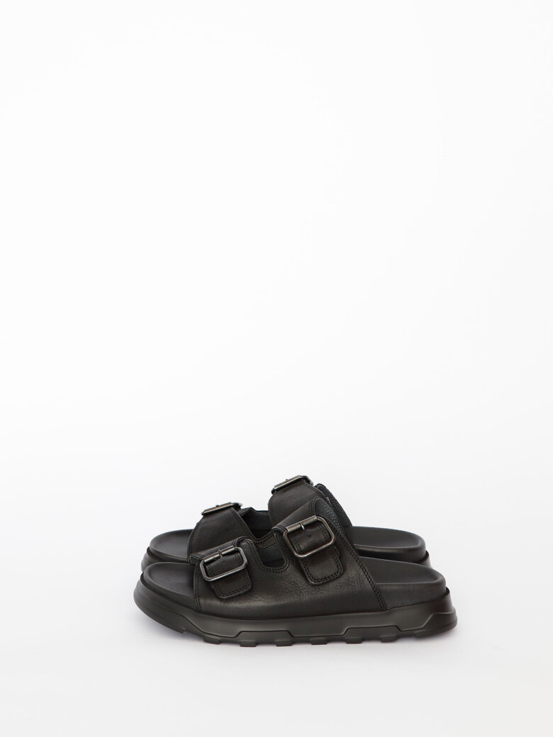 Lofina - Sandal with a footbed sole and buckles.