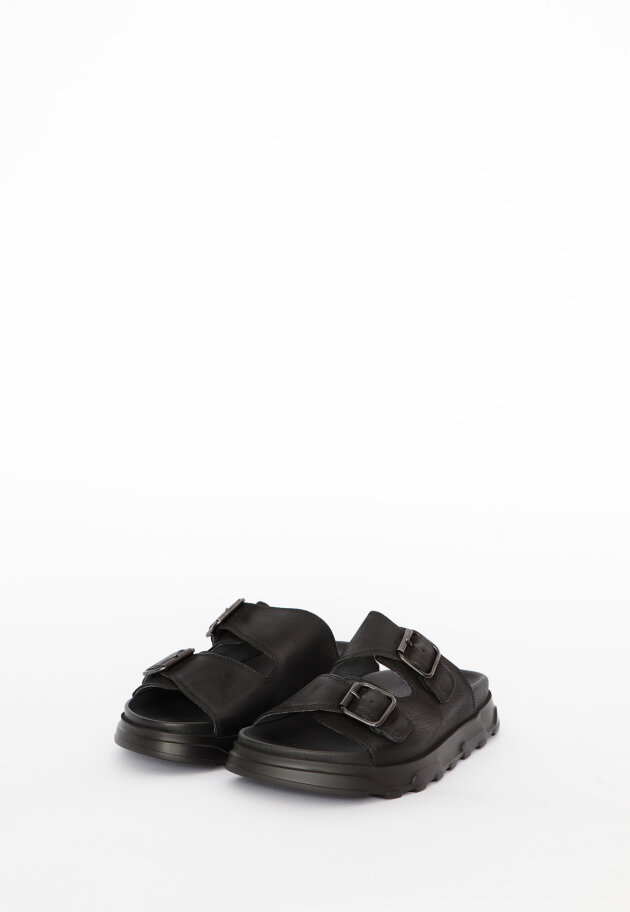 Lofina - Sandal with a footbed sole and buckles.