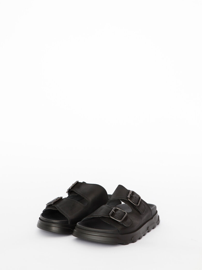 Lofina - Sandal with a footbed sole and buckles.