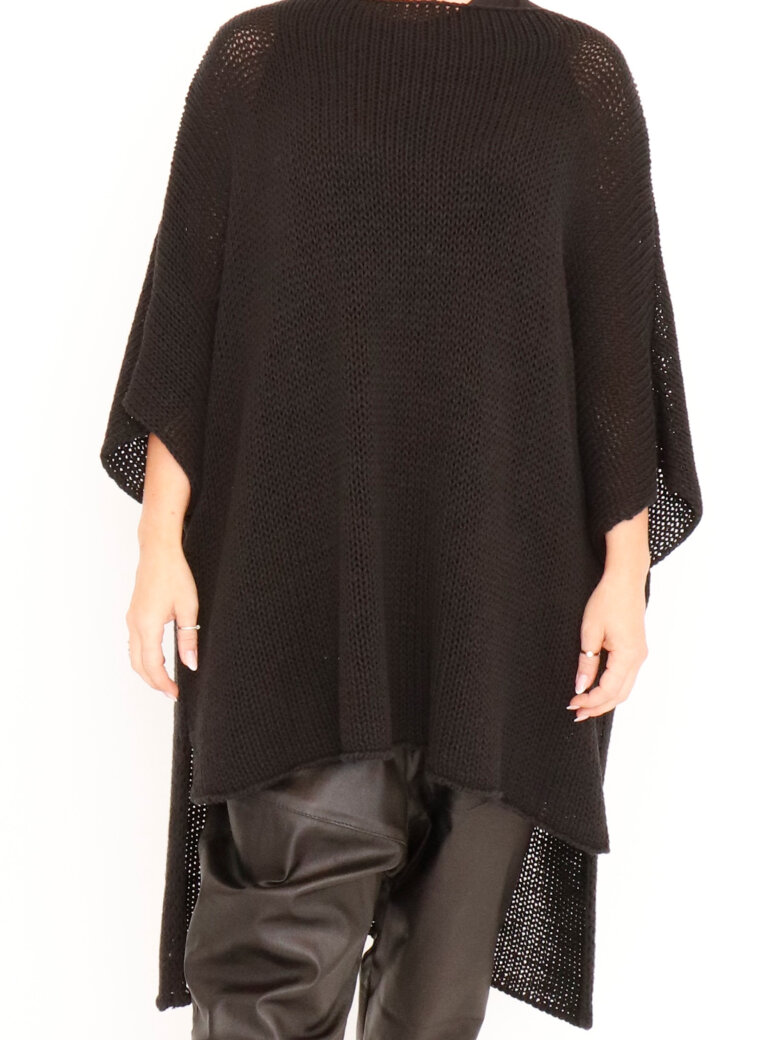 Sort Aarhus - Oversized knit blouse