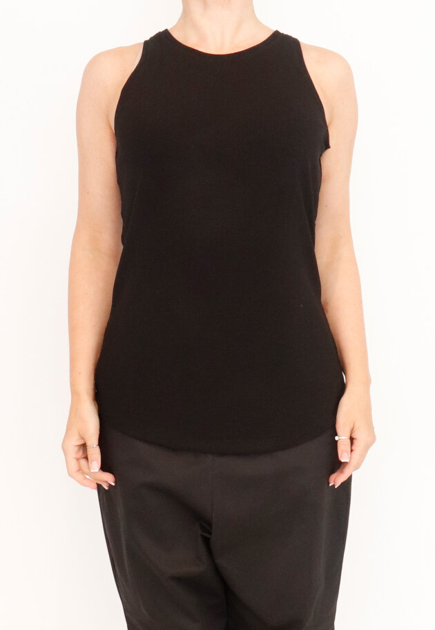 Sort Aarhus - Top in soft ribbed viscose