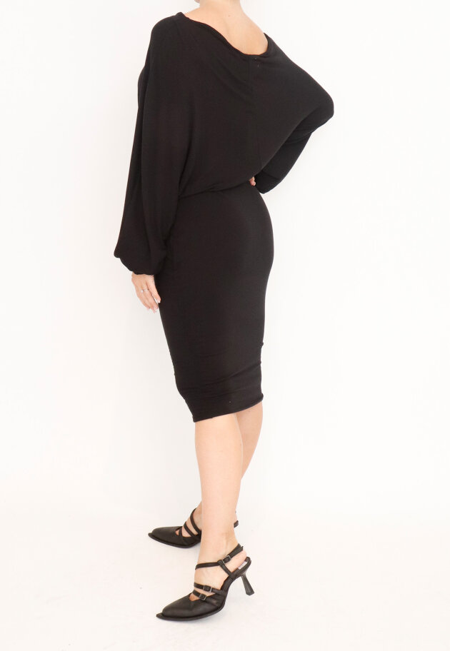 Sort Aarhus - Loosefit dress with fitted skirt 